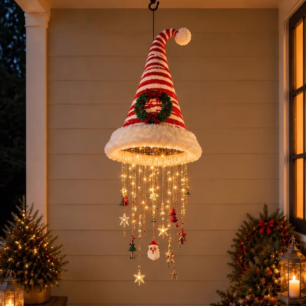 Glow Hat Lights Wreath style