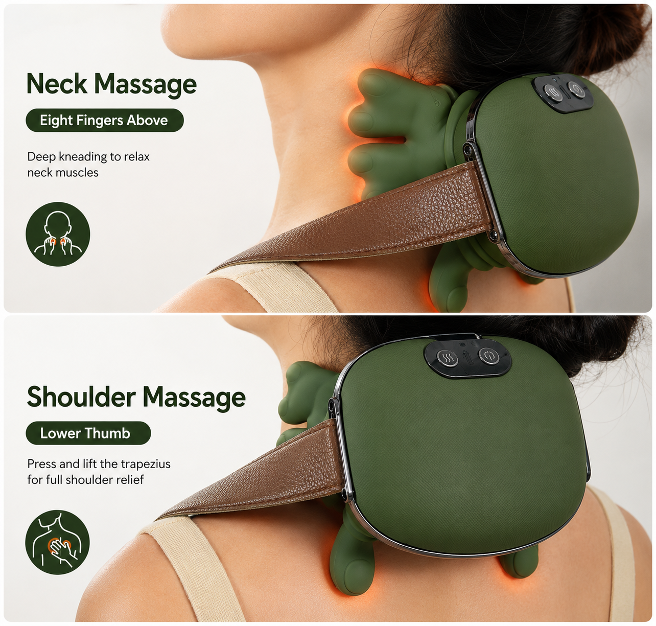 Electric Neck & Shoulder Massager – Trapezius & Cervical Relief with Kneading Function