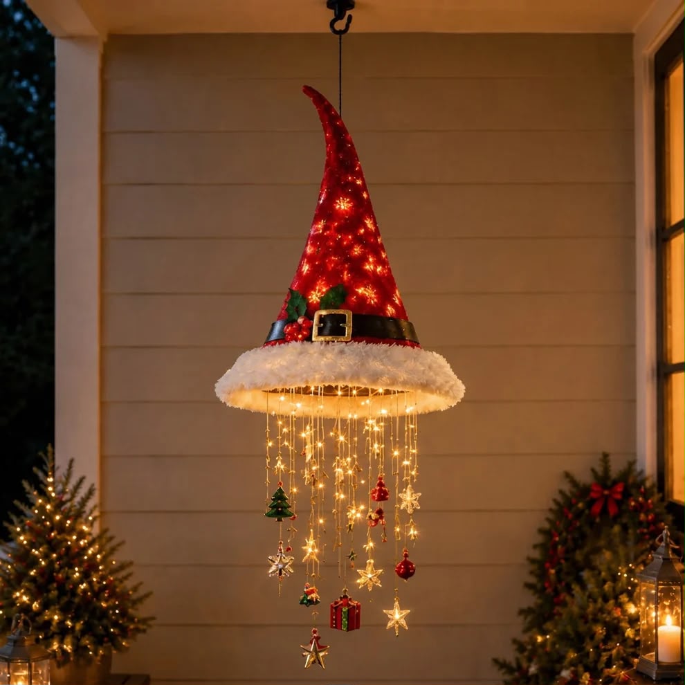 Glow Hat Lights Santa Belt style
